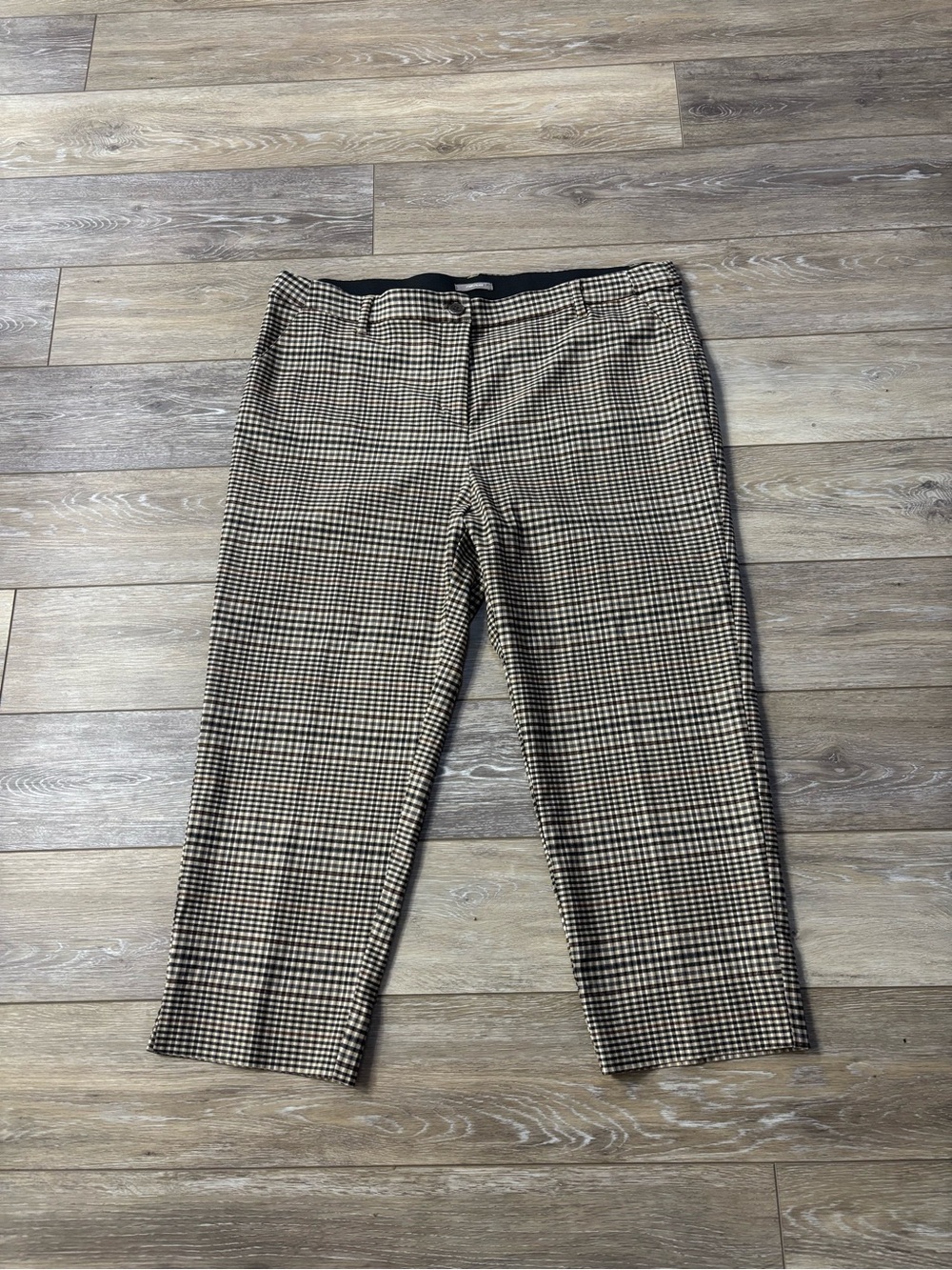Maurices Plaid Pants Sz 20W Crop Career Trouser Academia Preppy Office Classic